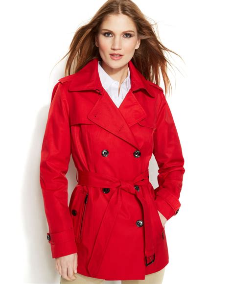 michael kors jackets red|michael kors black jacket women's.